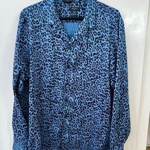 Mens New Look polyester button up long sleeve size medium